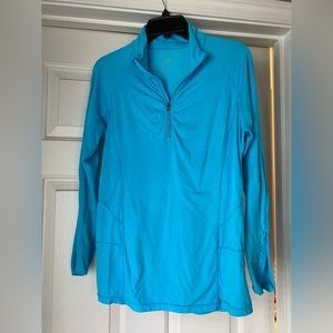 Tangerine Turquoise Running athletic sport pullover size Large